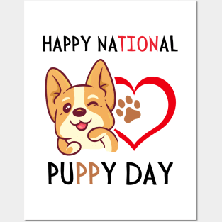 Happy National Puppy Day, Puppy Day 2023 Posters and Art